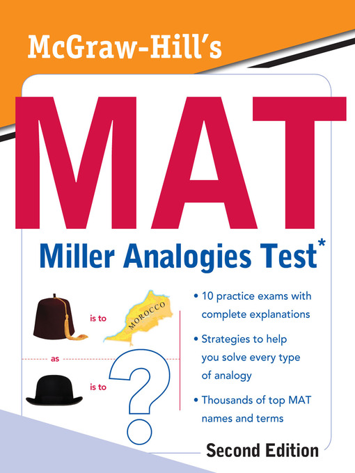 Title details for McGraw-Hill's MAT Miller Analogies Test by Kathy A. Zahler - Available